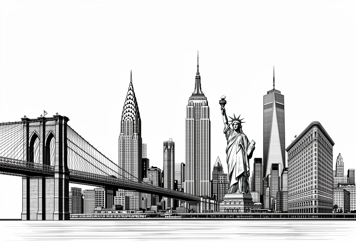 NYC Collection - Black Skyline